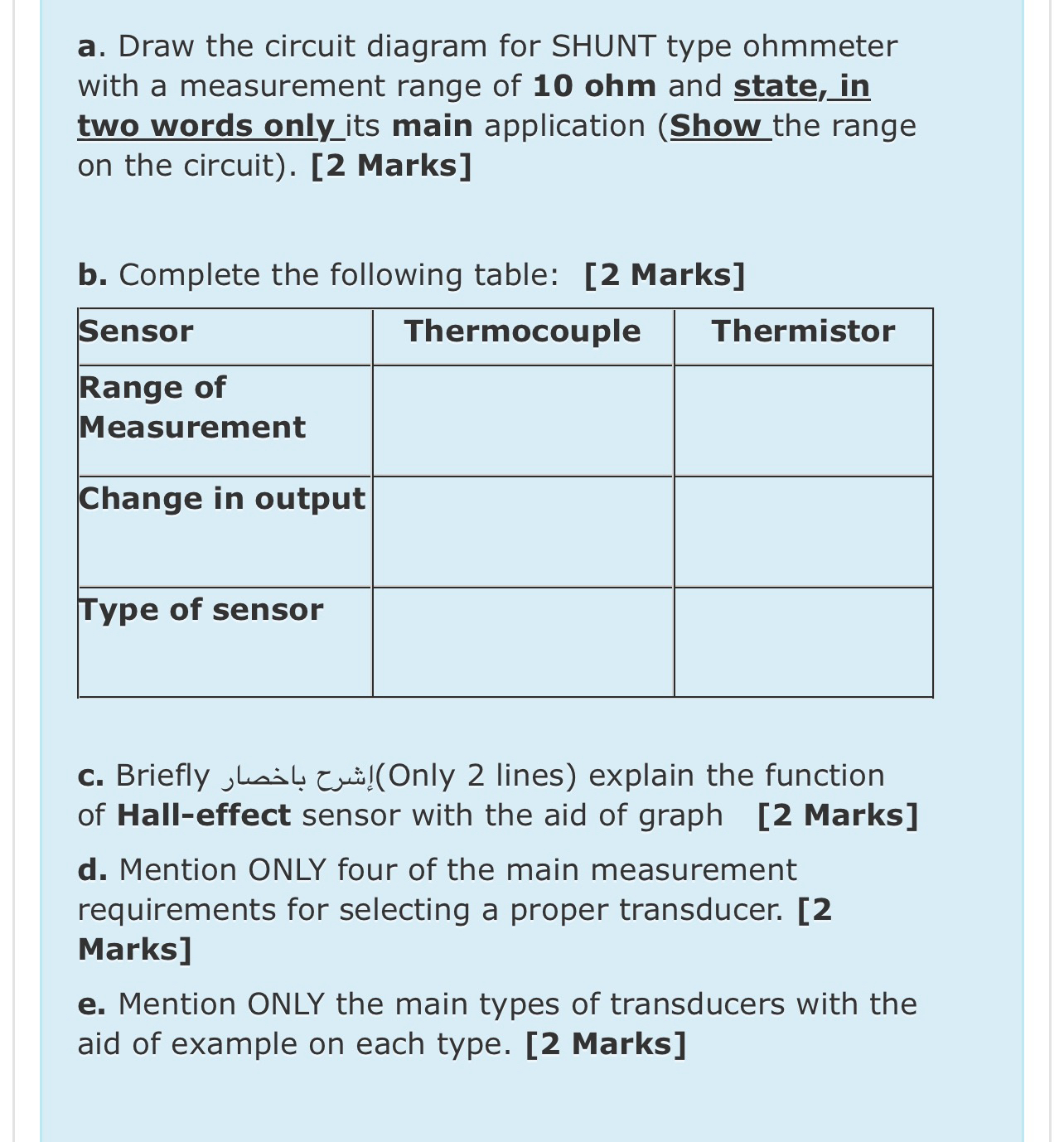 Solved a. ﻿Draw the circuit diagram for SHUNT type ohmmeter
