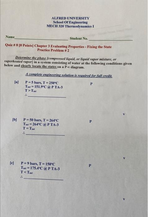 Solved Determine the phase /compressed liquid, or liquid | Chegg.com