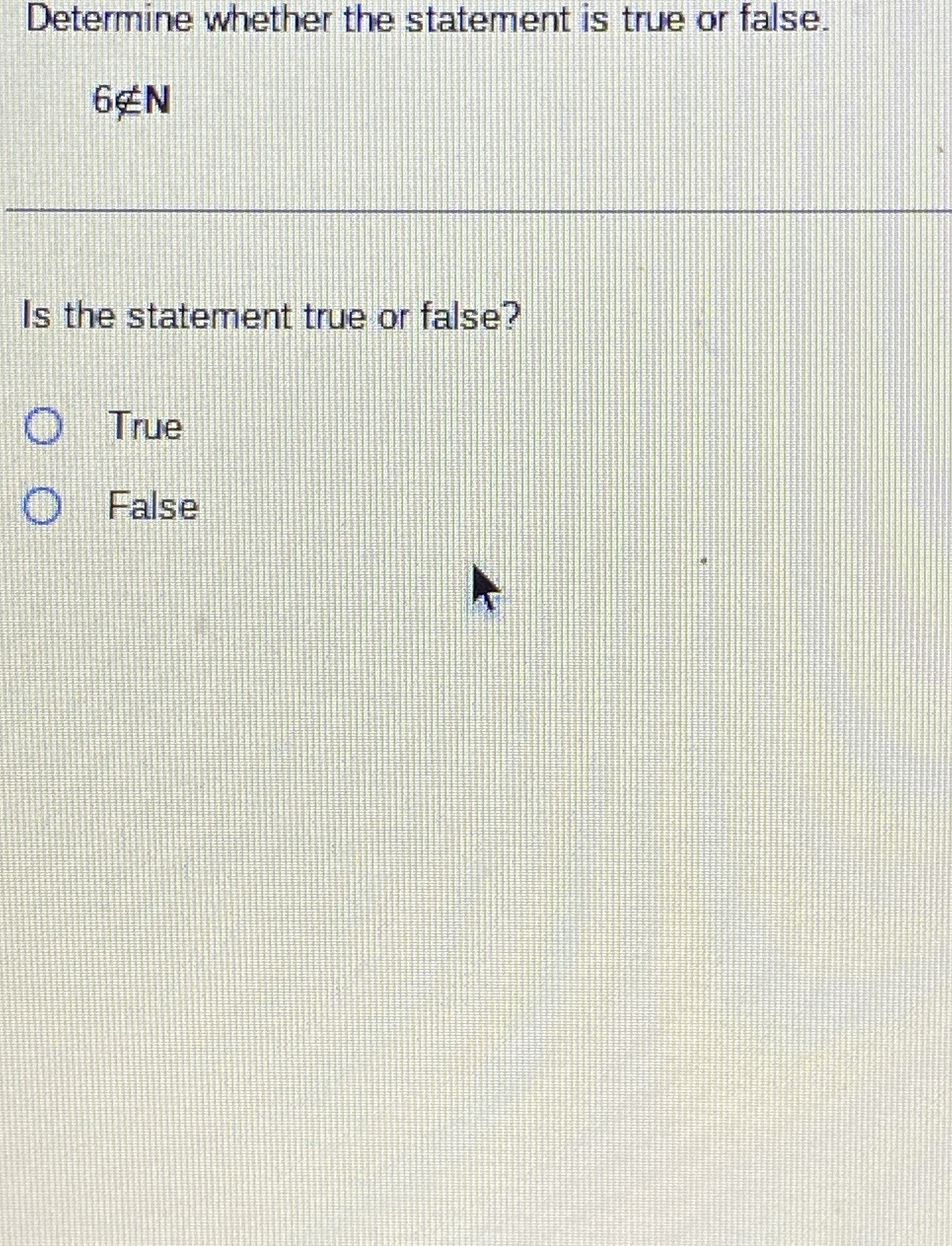 Solved Determine whether the statement is true or