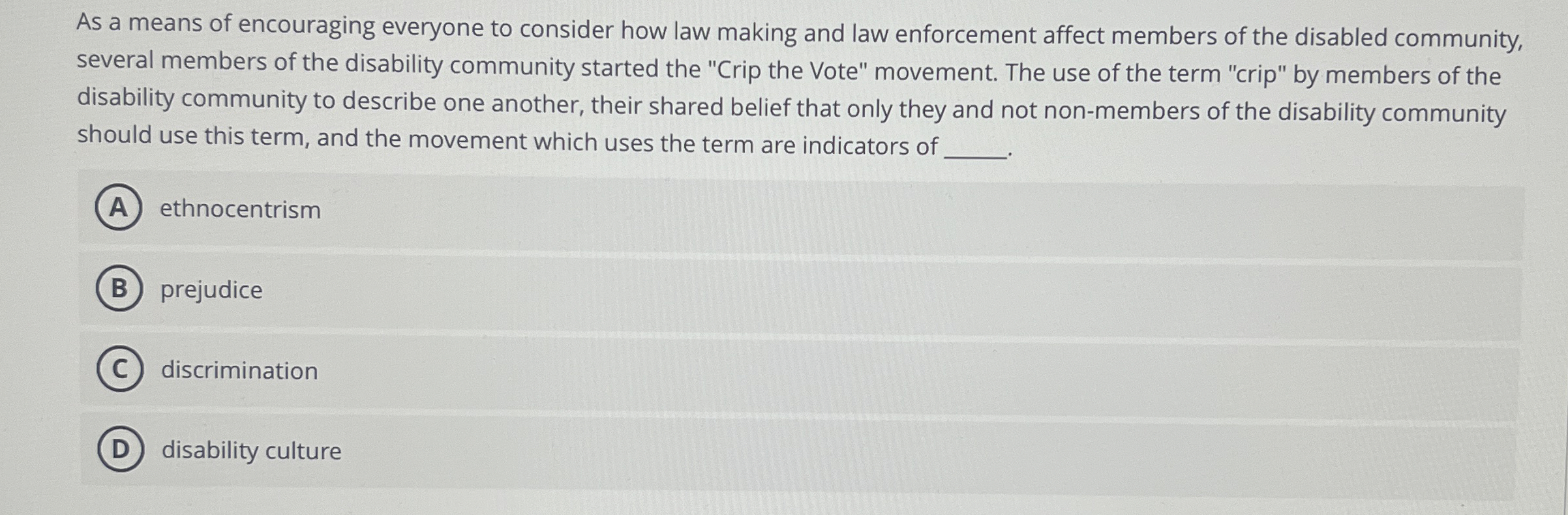 Solved As a means of encouraging everyone to consider how