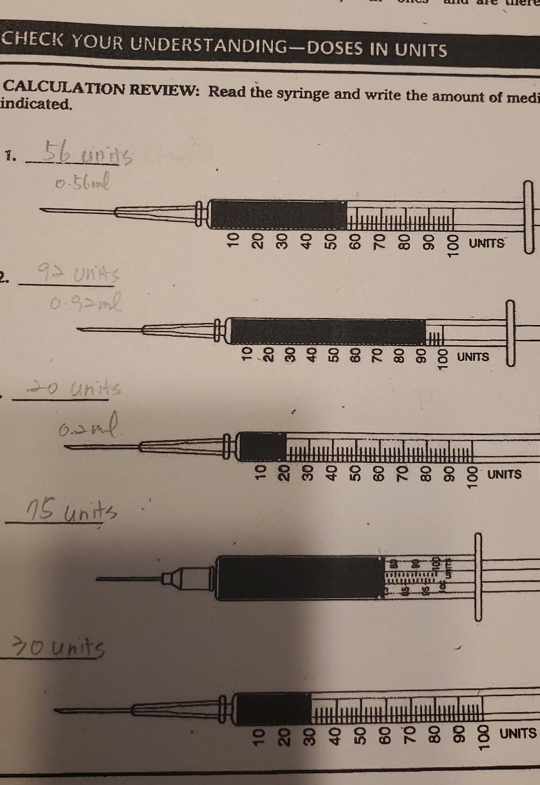 Solved CHECK YOUR UNDERSTANDING--READING SYRINGES | Chegg.com