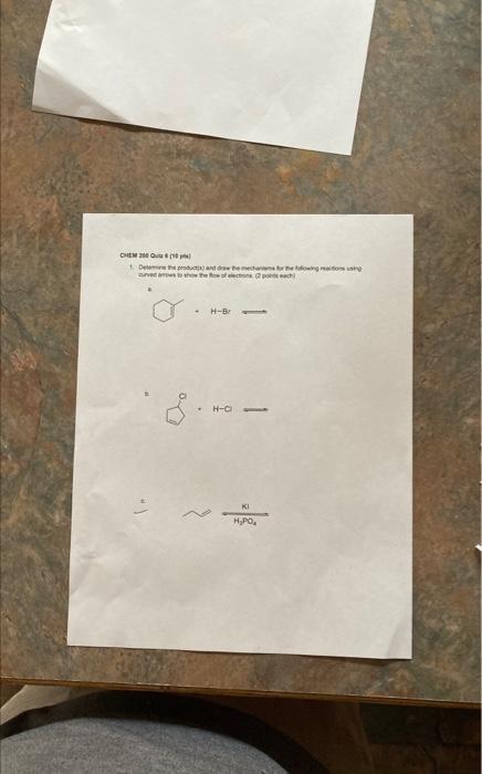 Solved 2. Draw an energy diagram for reaction 1 a above. | Chegg.com