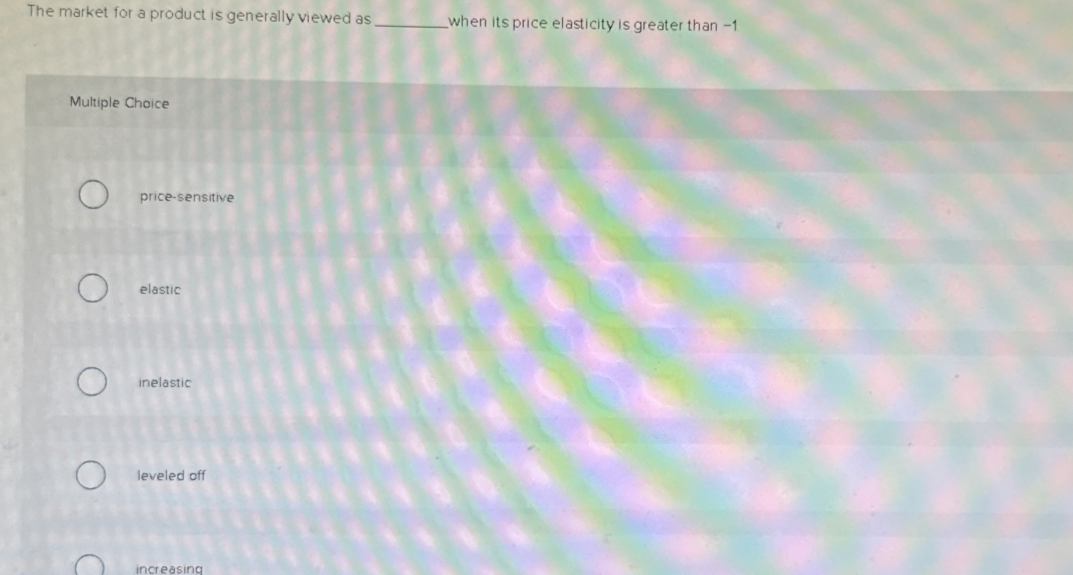 [Solved] The market for a product is generally viewed as q,