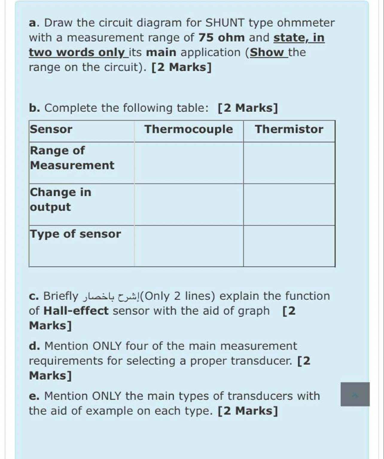 Solved a. ﻿Draw the circuit diagram for SHUNT type ohmmeter