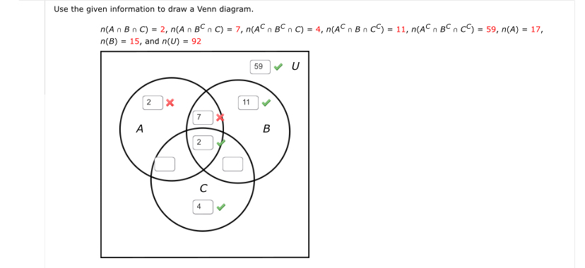 Solved Use the given information to draw a Venn | Chegg.com