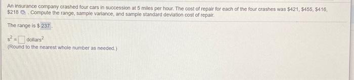 An insurance company crashed four cars in succession