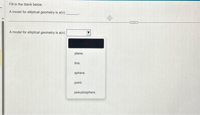 Fill in the blank below. A model for elliptical | Chegg.com