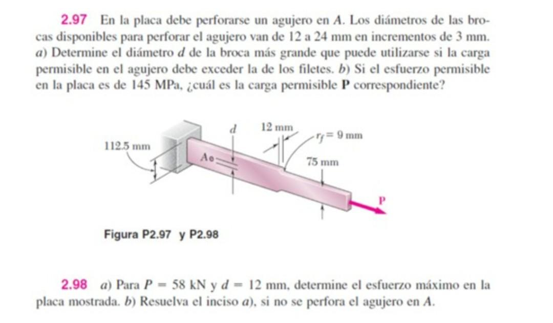 Solved An A Hole Should Be Drilled In The Plate. The | Chegg.com