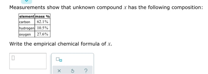 Solved Measurements Show That Unknown Compound X Has The