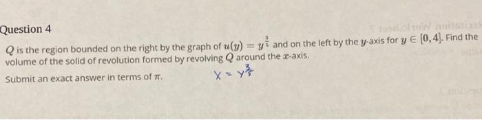 Solved Question 4 Q Is The Region Bounded On The Right By...