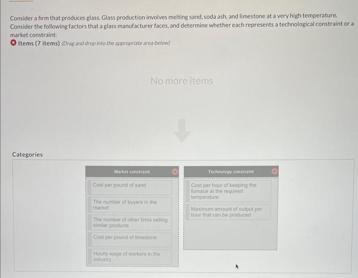 Solved Consider a firm that produces glass. Glass production