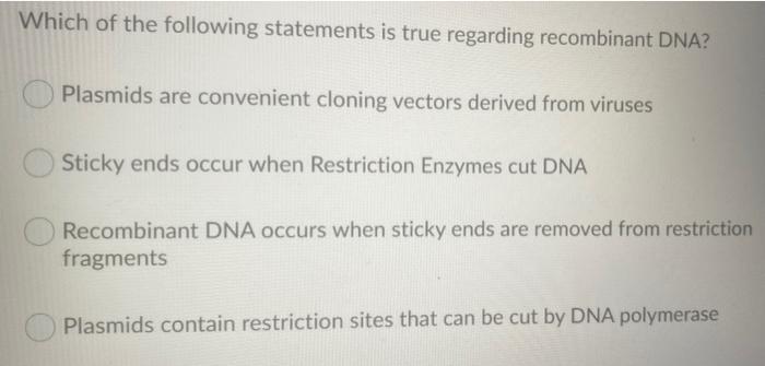 Which of the following statements is true regarding