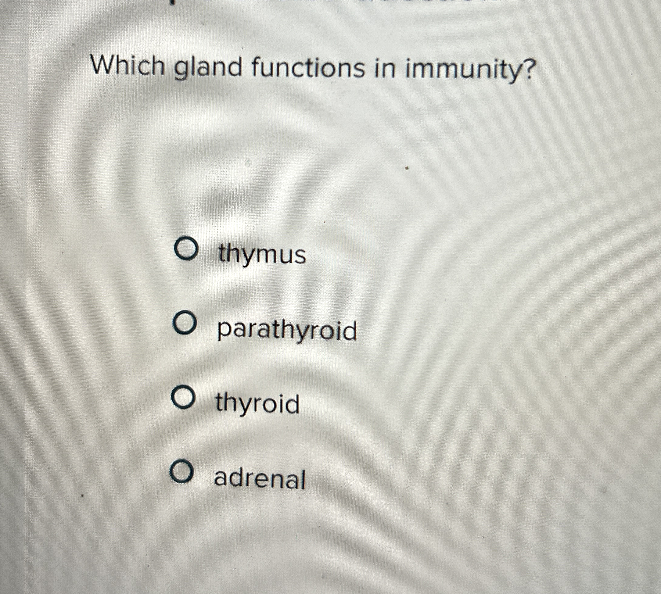 Solved Which gland functions in