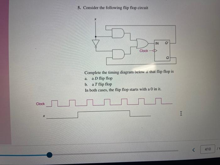 Solved 5. Consider the following flip flop circuit Complete | Chegg.com