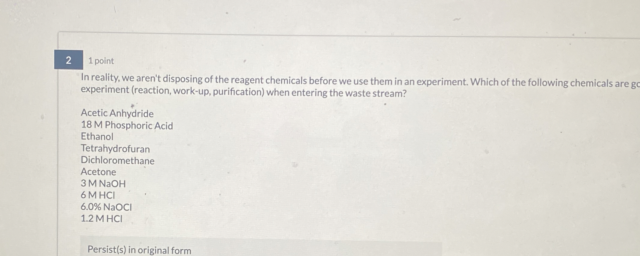 Solved 2 1 ﻿pointIn reality, we aren't disposing of the
