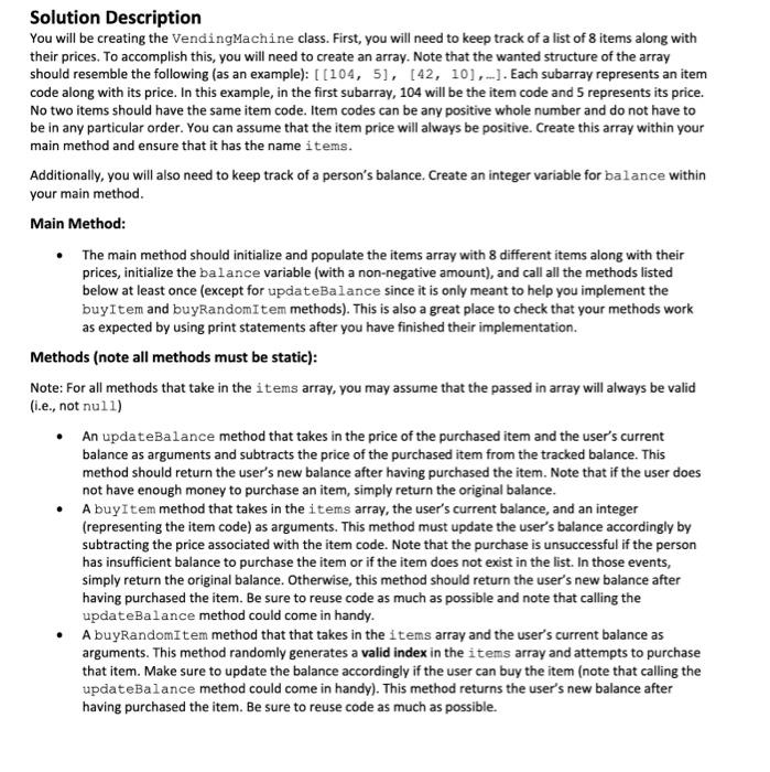 Solved Homework 1 The Vending Machine Problem Description