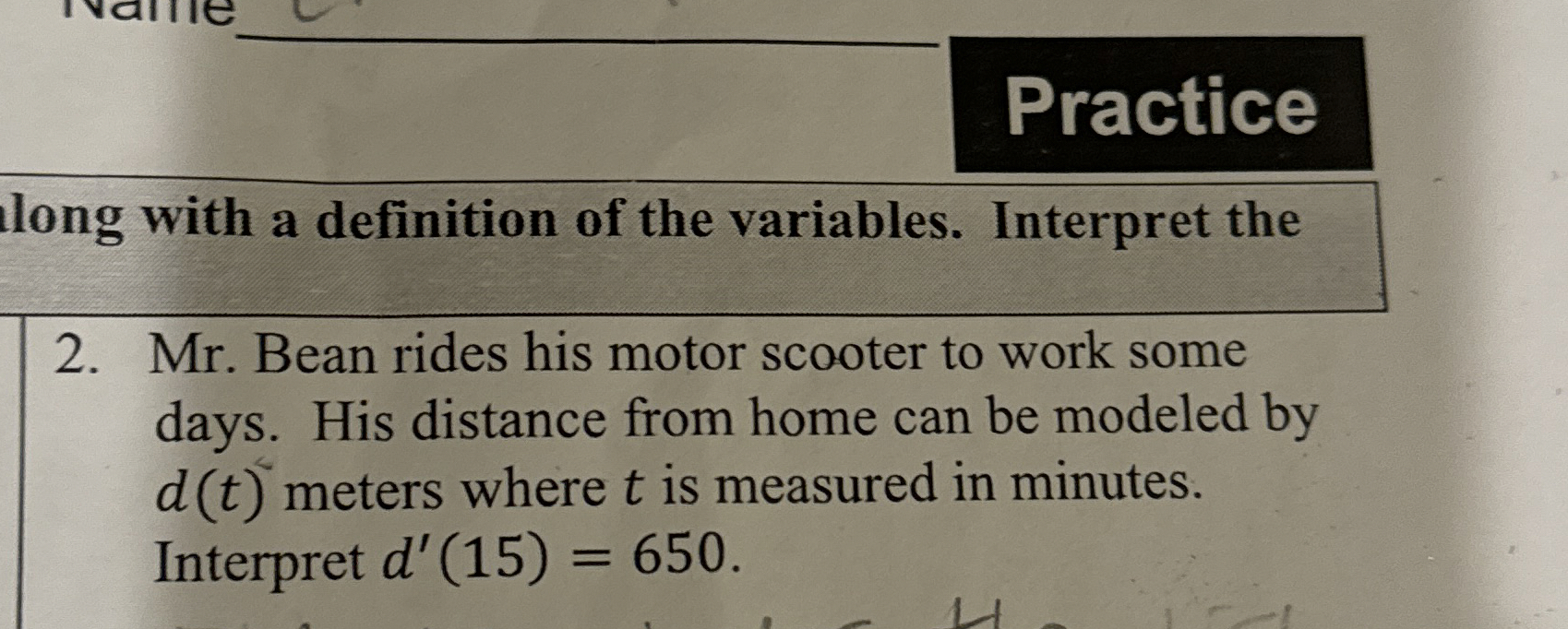 Solved Practicelong with a definition of the variables.