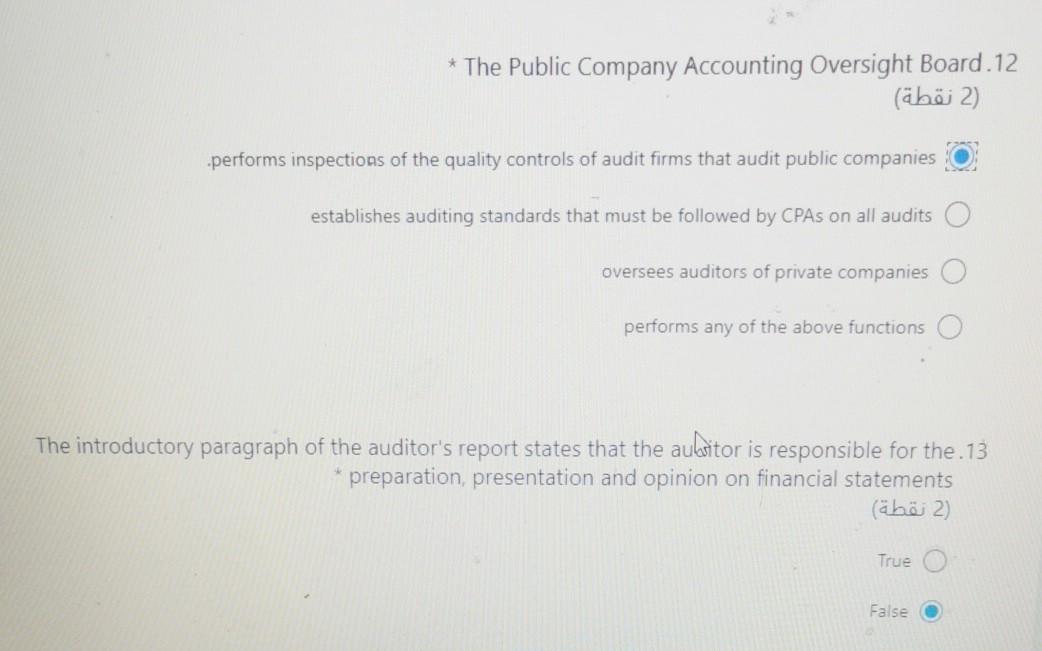 Solved The Public Company Accounting Oversight Board.12 (2)