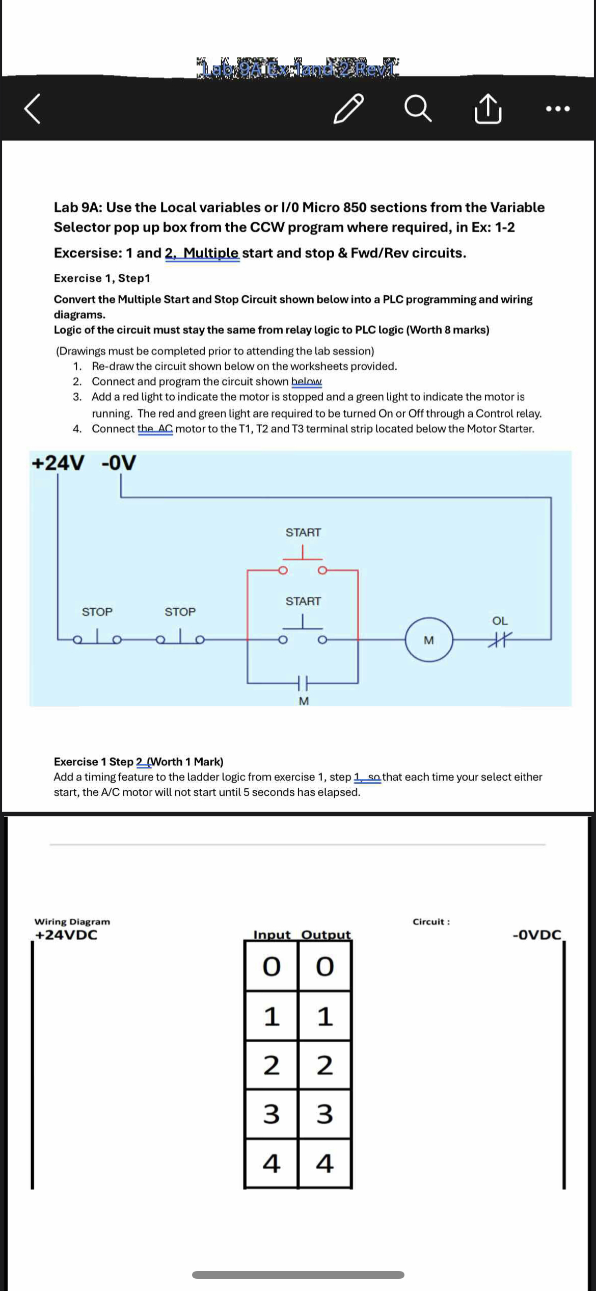 Solved I need a plc wiring diagram with proper inputs and | Chegg.com