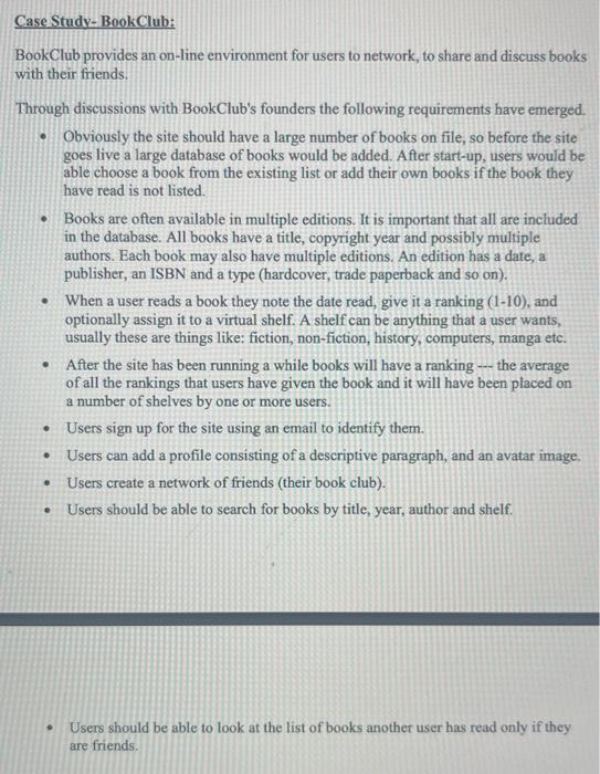 Solved Please create a conceptual data model which consists | Chegg.com
