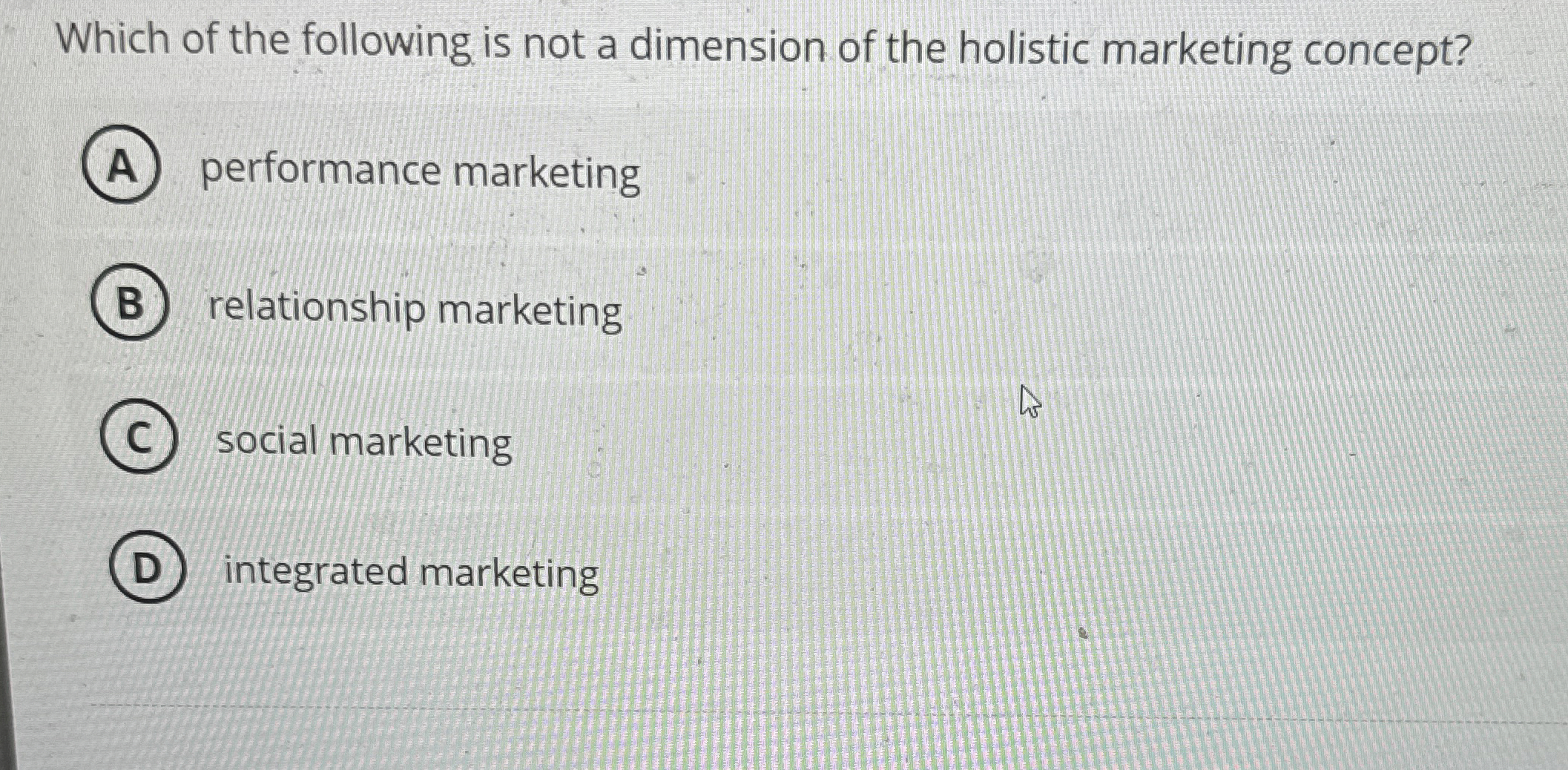 Solved Which of the following is not a dimension of the