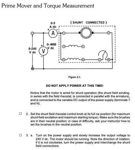 Solved Prime Mover and Torque Measurement OBJECTIVE • To | Chegg.com