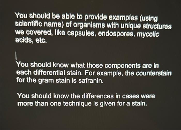 Solved You should be able to provide examples (using