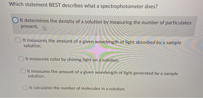 Solved Which Statement Best Describes What A | Chegg.com