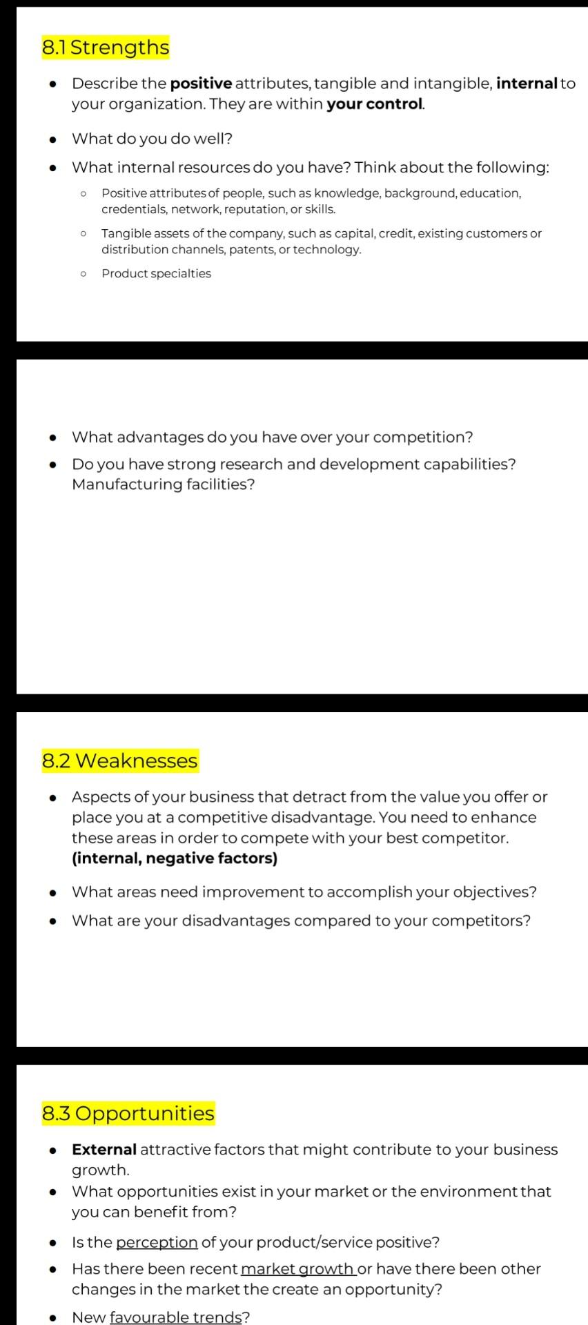 Solved SWOT analysis for menstural cup for period follow the