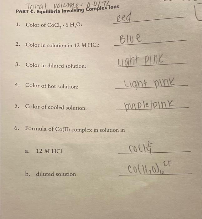 Solved 1. Color of methyl violet in water 2. Reagent