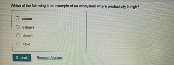 Which of the following is an example of an ecosystem