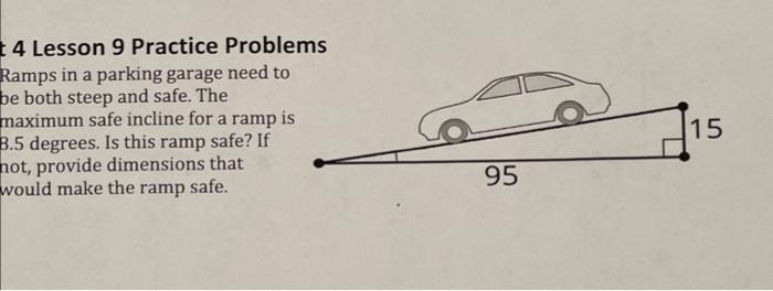 Solved 4 Lesson 9 Practice Problem Ramps in a parking garage | Chegg.com