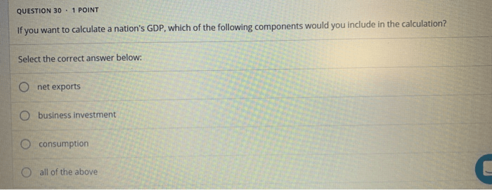 Solved Which Of The Following Are Examples Of Production