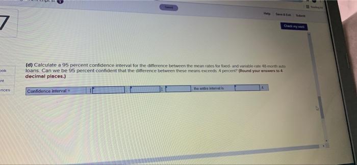 Chairy an A loan officer compares the interest rates