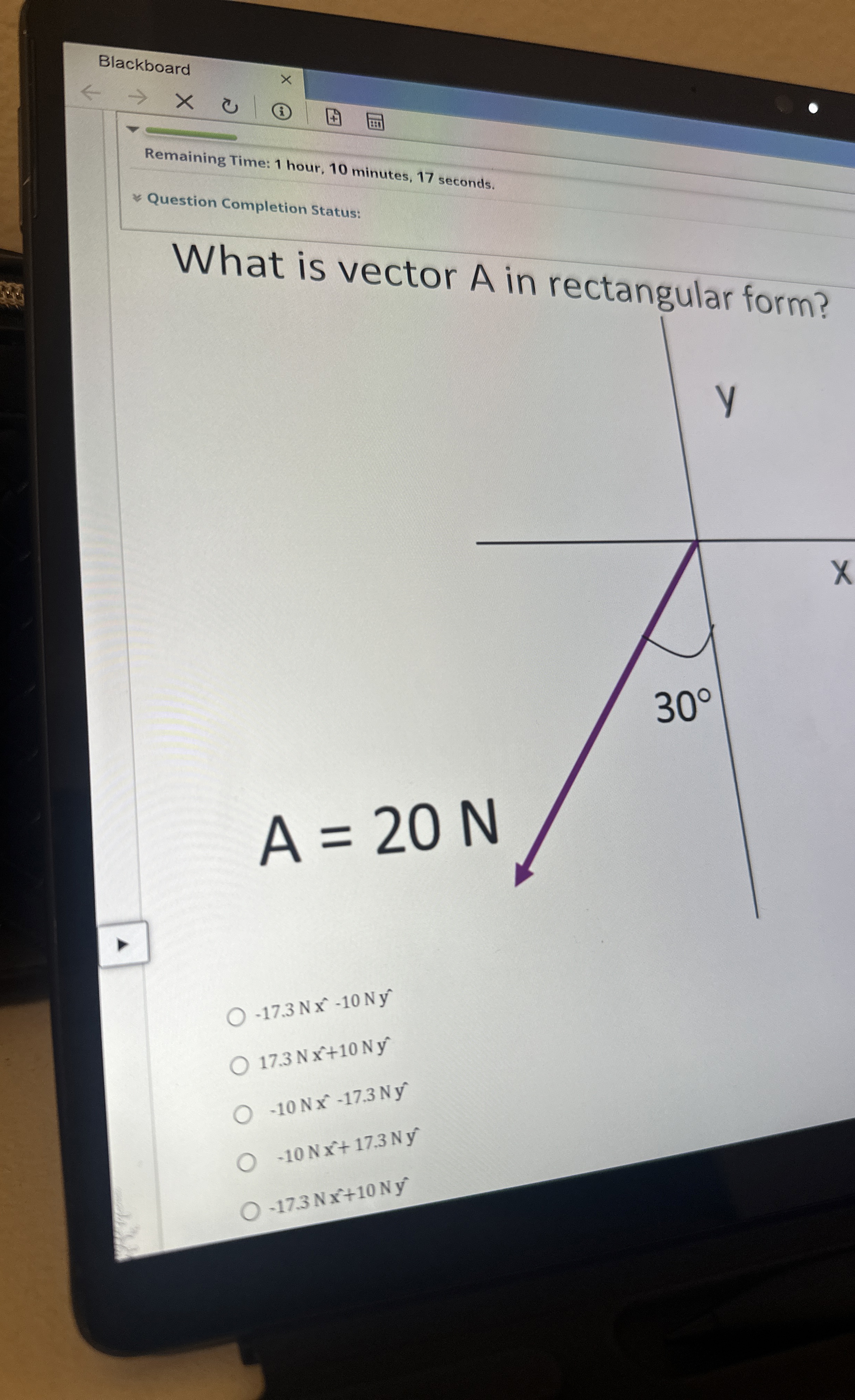 Solved The vBlackboardRemaining Time 1 ﻿hour. 10 ﻿minutes,