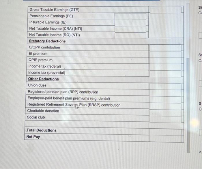 Step 6 Calculate Michelle's Quebec Pension Plan