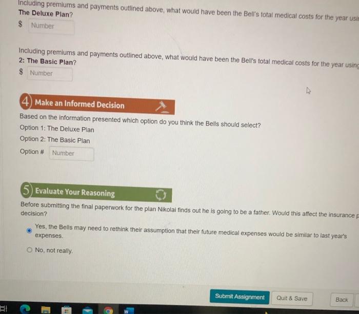 Solved Choosing an insurance plan 1 Understand the Problem