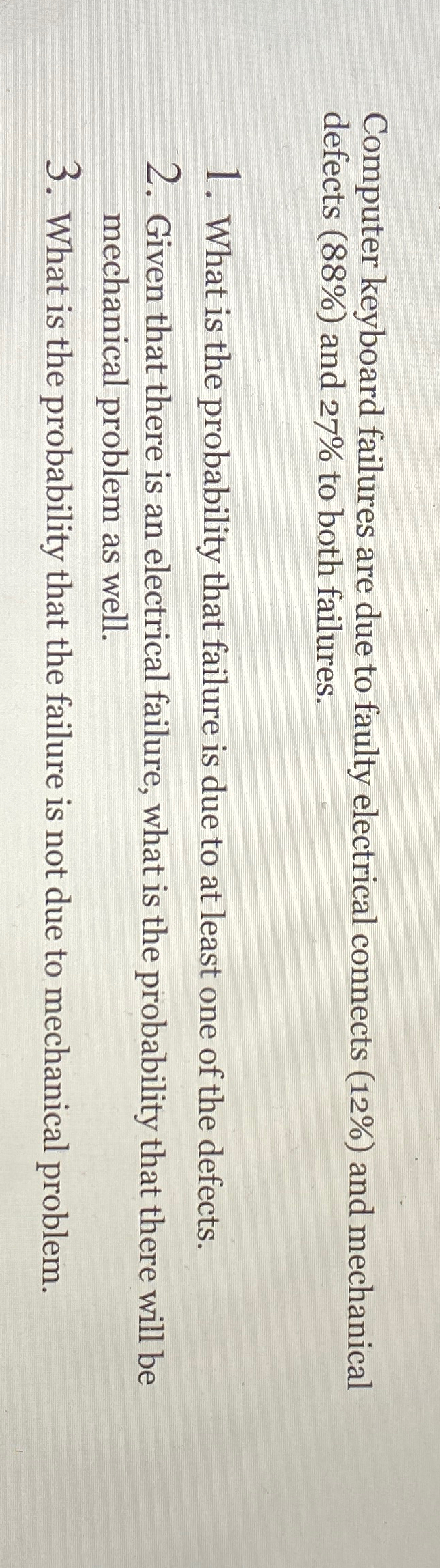 Solved Computer keyboard failures are due to faulty