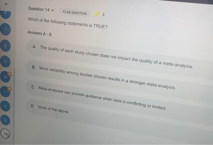 Solved Question 10 FLAG QUESTION Which of the following | Chegg.com