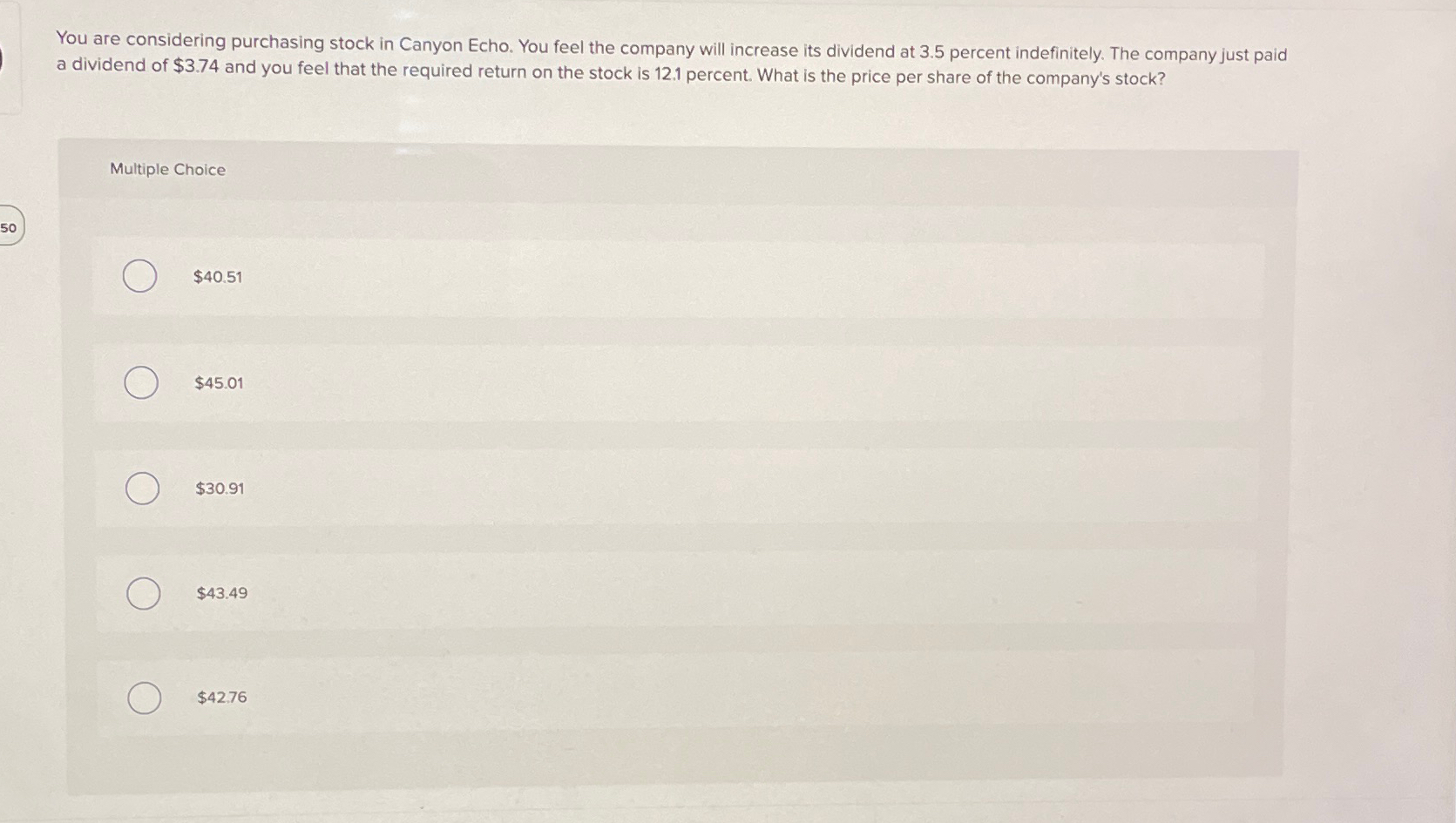 Solved You are considering purchasing stock in Canyon Echo.