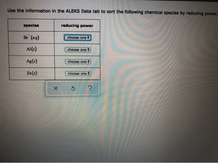 Solved Use The Information In The ALEKS Data Tab To Sort