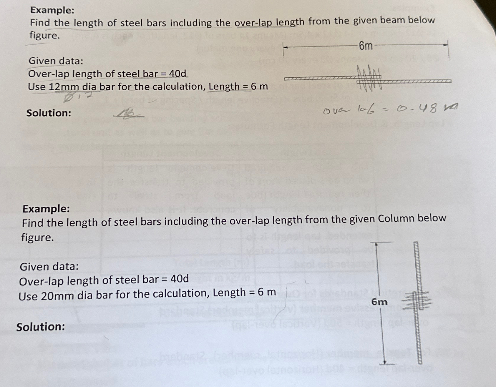 Solved ExampleFind the length of steel bars including the