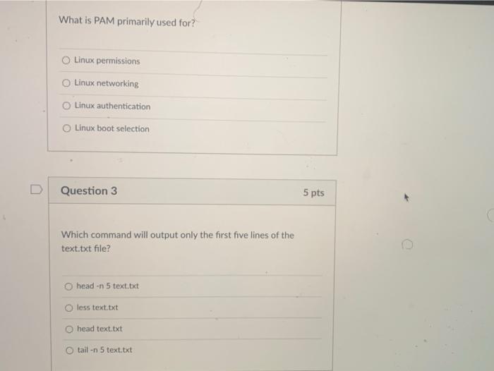 Solved What is PAM primarily used for? Linux permissions