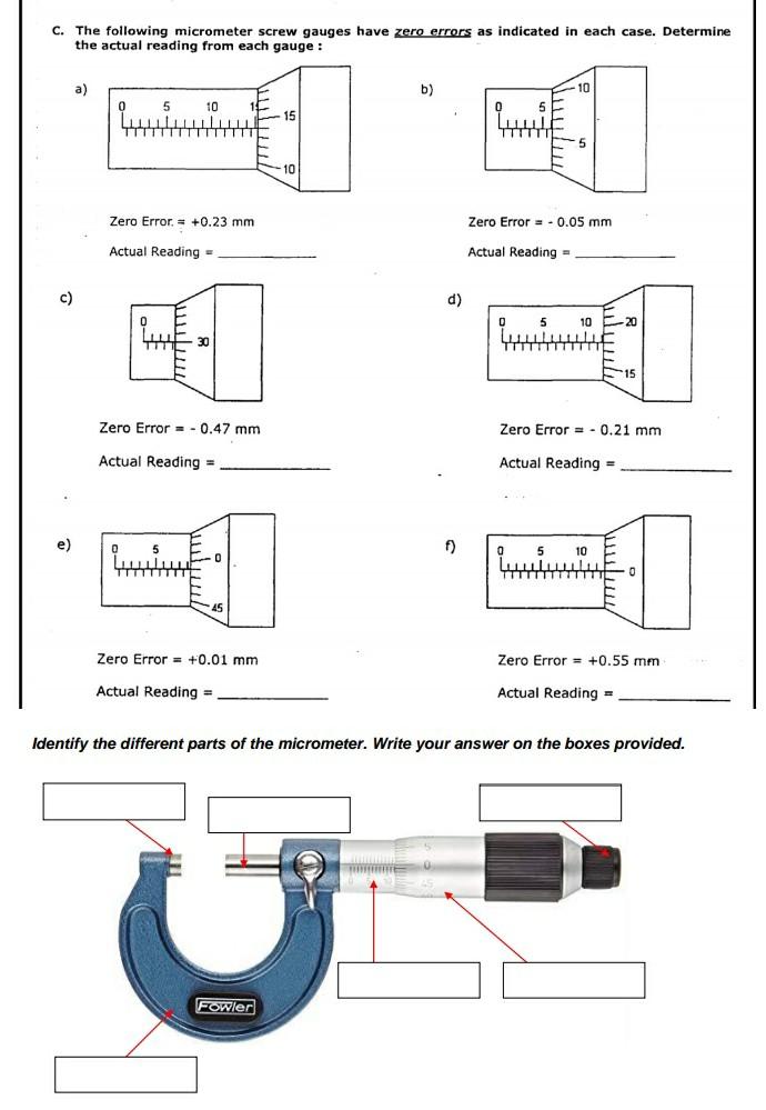 Micrometer Screw Gauge Worksheet atelieryuwa.ciao.jp