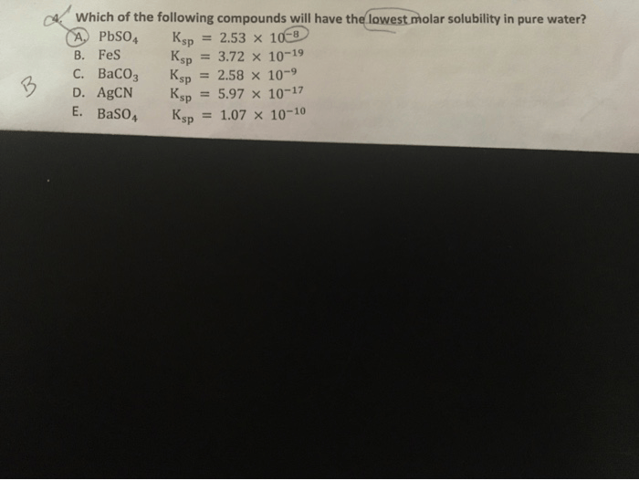 Solved 4. Which Of The Following Compounds Will Have The