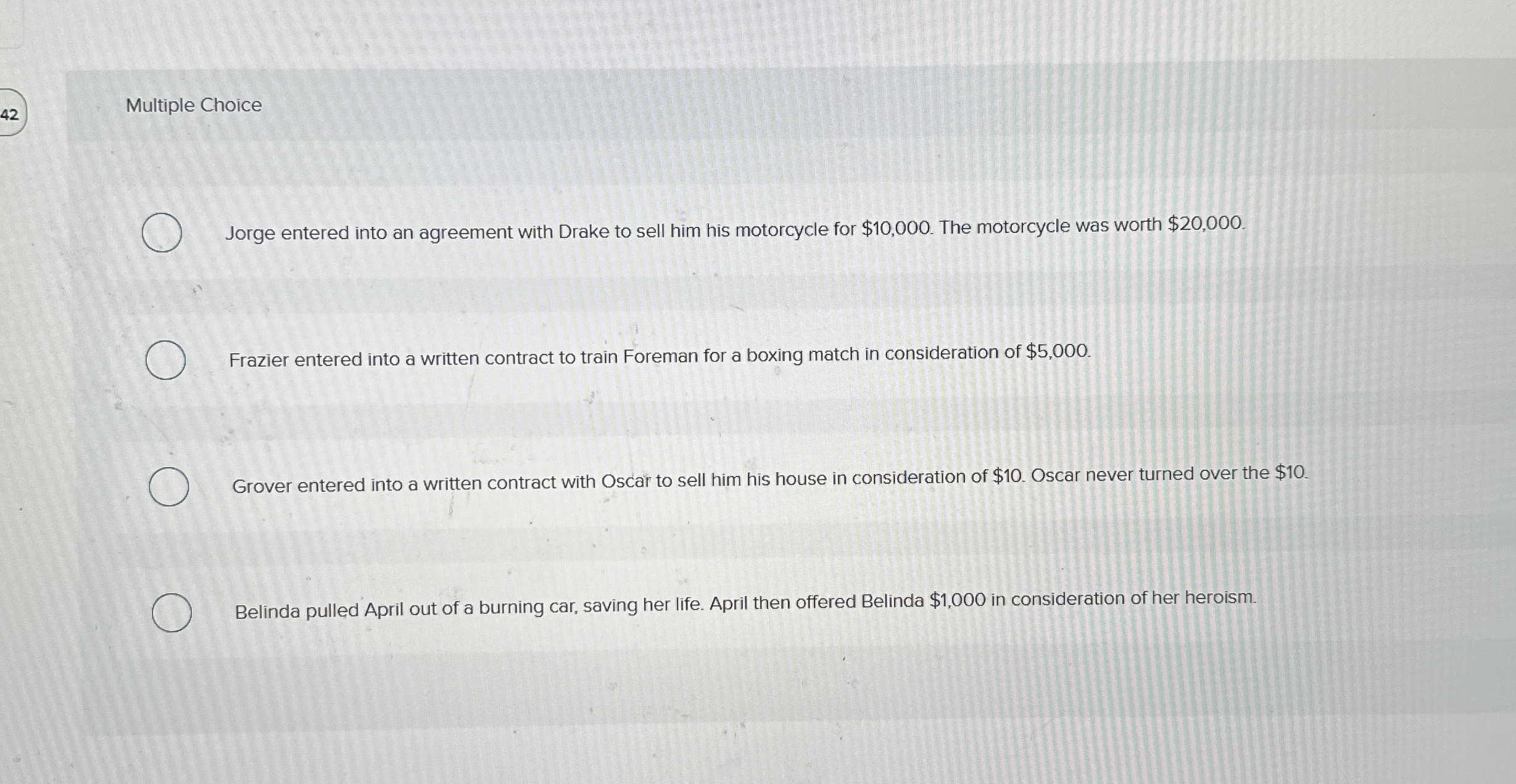 Solved Multiple entered into an agreement with