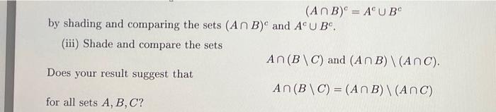 Solved 3. (Sets: Venn Diagrams). Draw a Venn diagram showing | Chegg.com