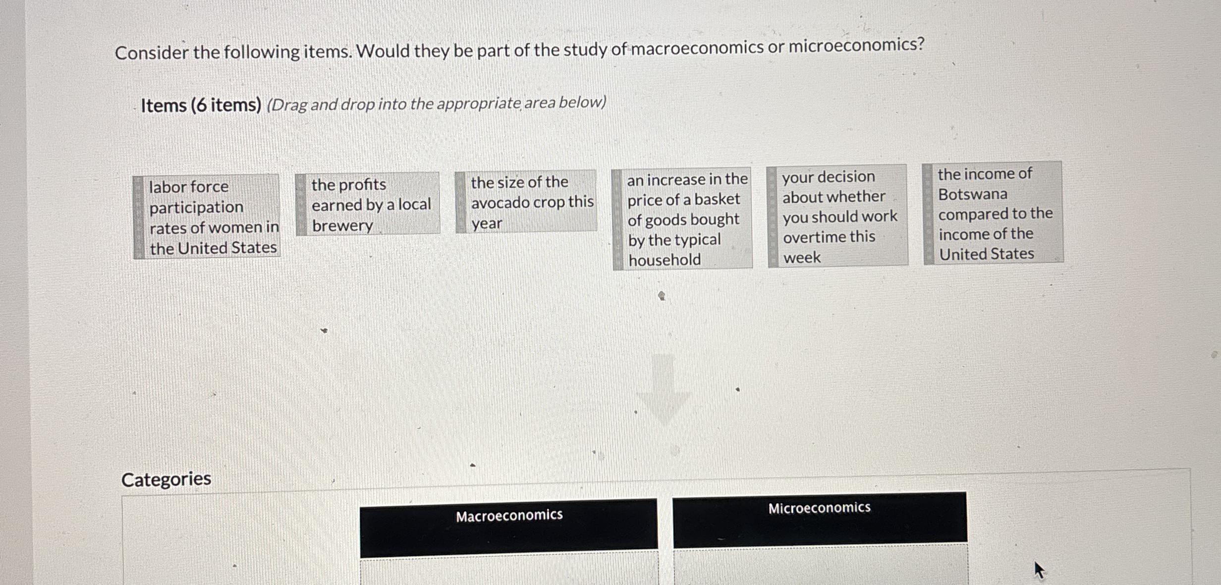 Solved Consider the following items. Would they be part of