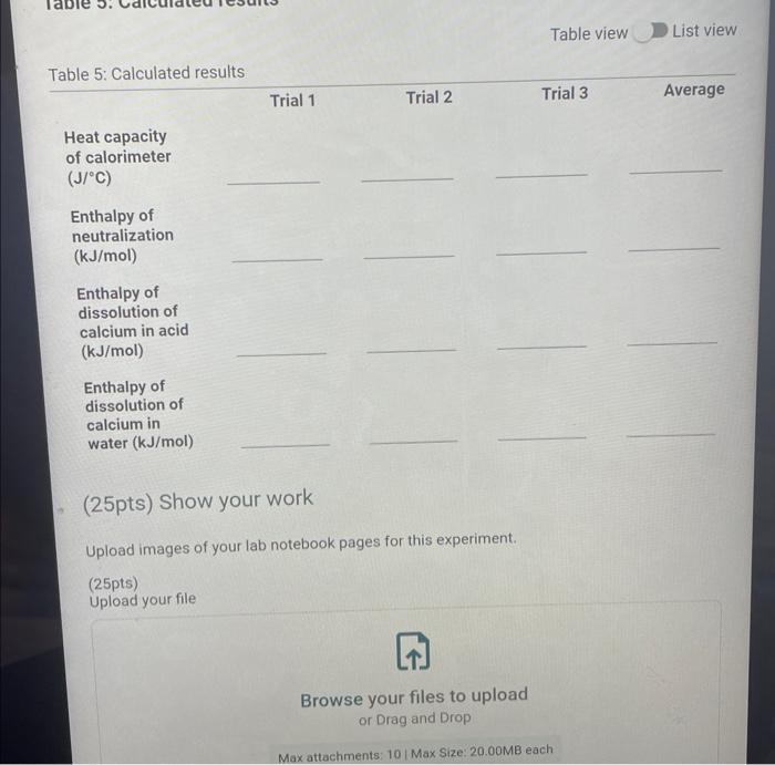 Solved Post-Lab 2 - Calorimetry and Hess's Law (5pts) | Chegg.com