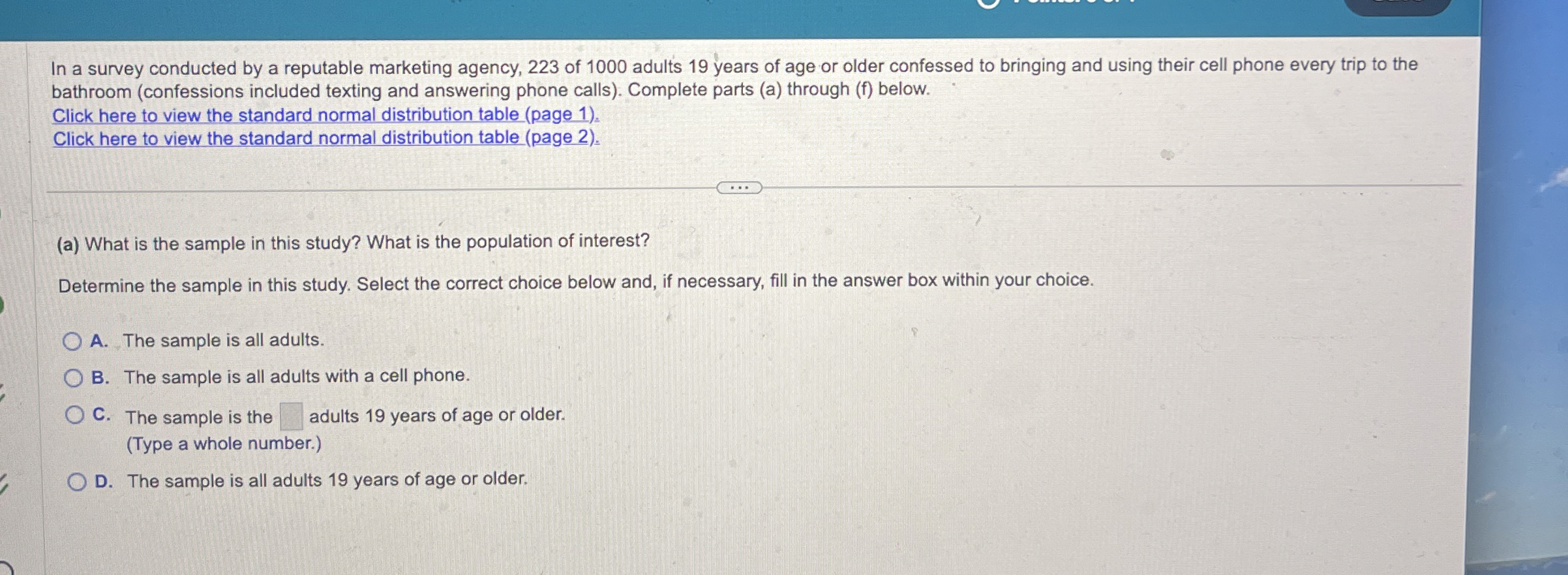 Solved Click here to view the standard normal distribution